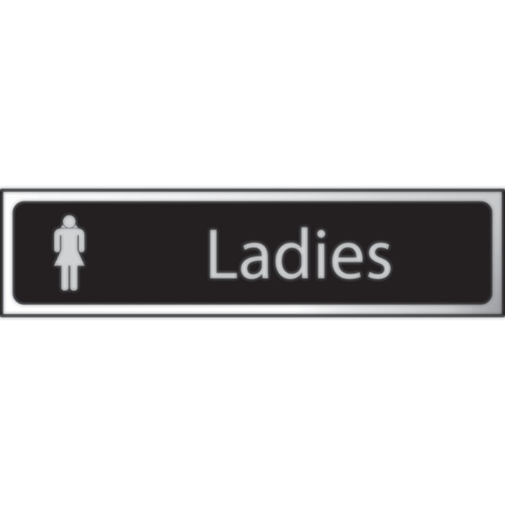Ladies Sign 200 x 50mm Black