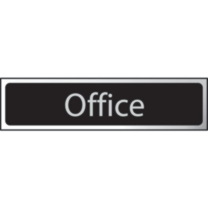 Office Sign Black 200 x 50mm