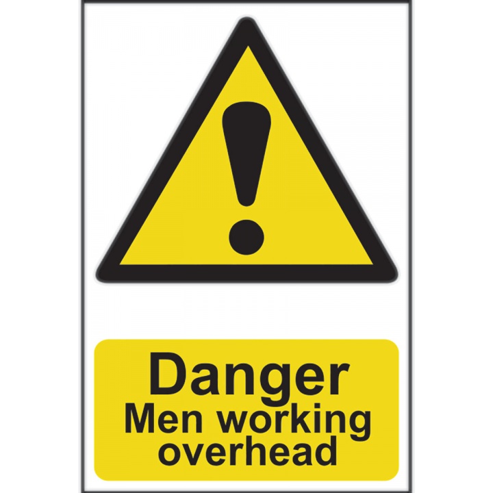 Danger Men Working Overhead Sign 200 x 300mm