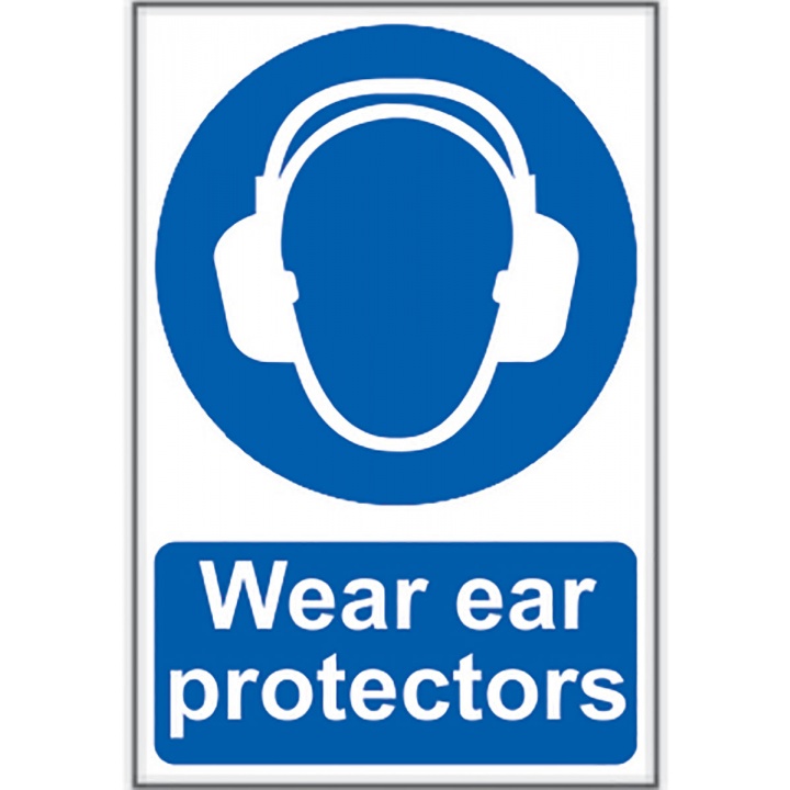 Wear Ear Protectors Sign 200 x 300mm