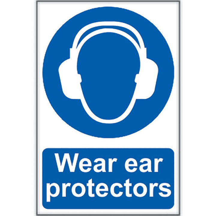 Wear Ear Protectors Sign 200 x 300mm