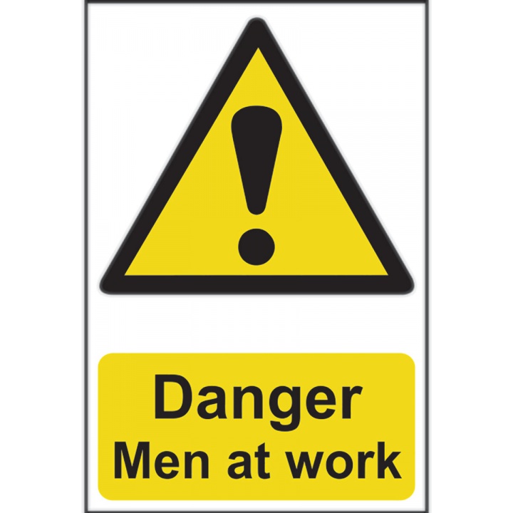 Danger Men at Work Sign 400 x 600mm