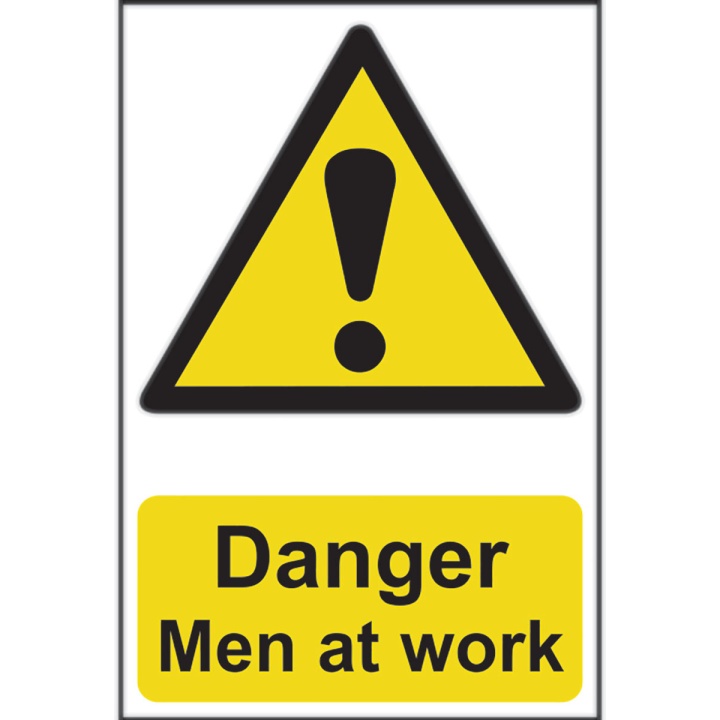 Danger Men at Work Sign 400 x 600mm