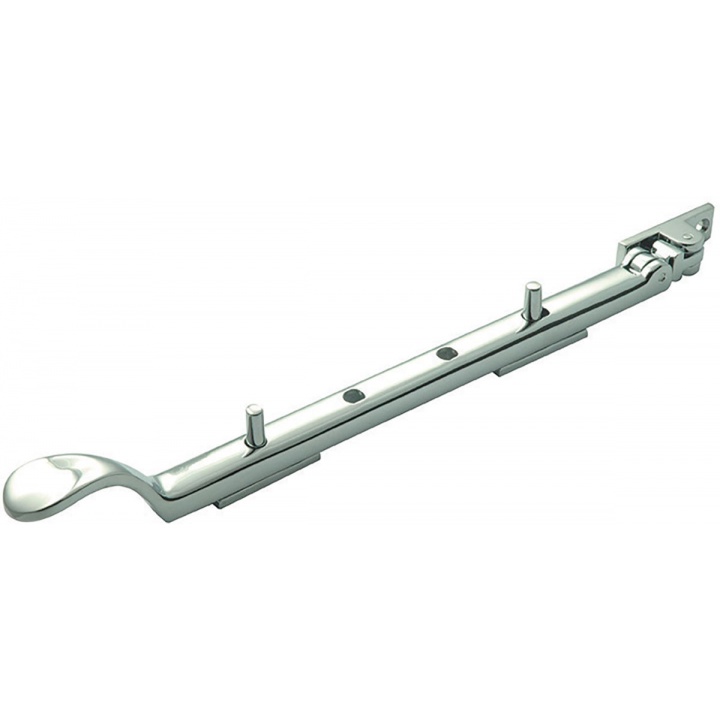 Victorian Window Casement Stay Satin Chrome Plated 254mm Premier