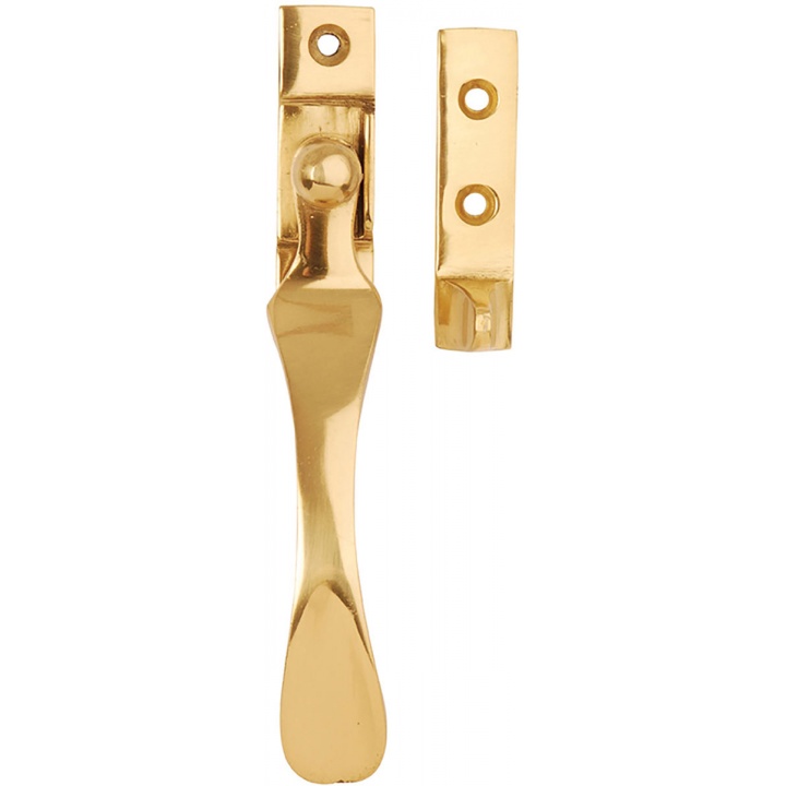 Victorian Wedge Casement Fastener Polished Brass