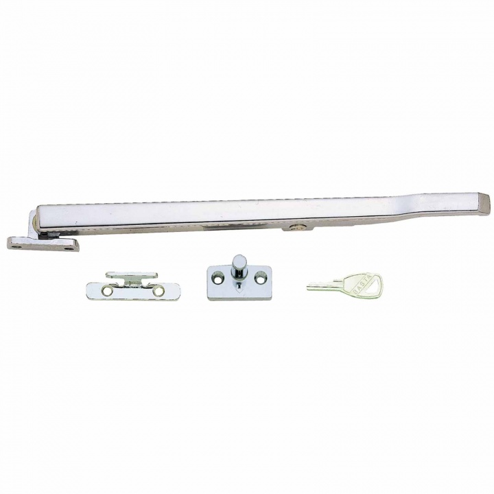 Modern Locking Casement Window Stay Polished Chrome