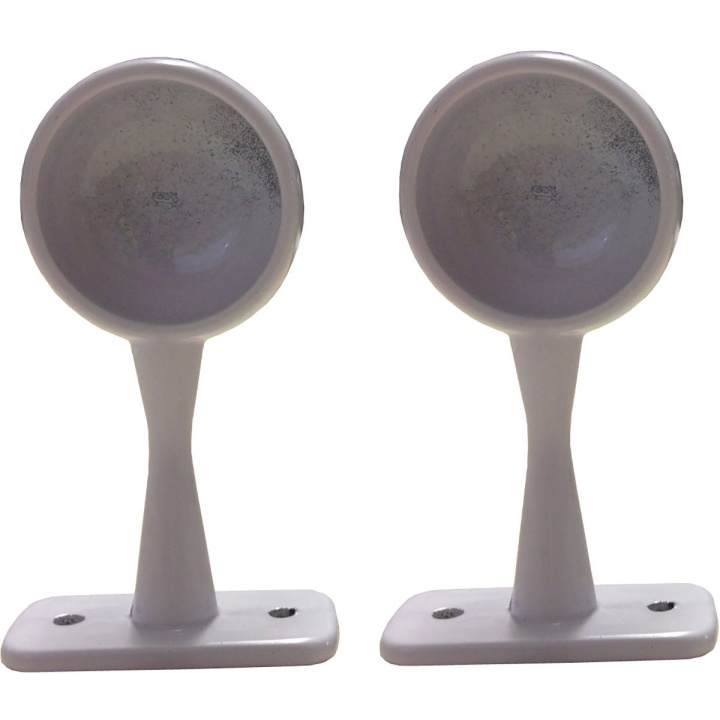 Colorail Standard End Bracket White 25mm Pk 2