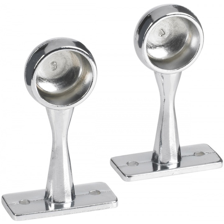 Colorail Standard End Bracket Chrome 25mm Pk 2