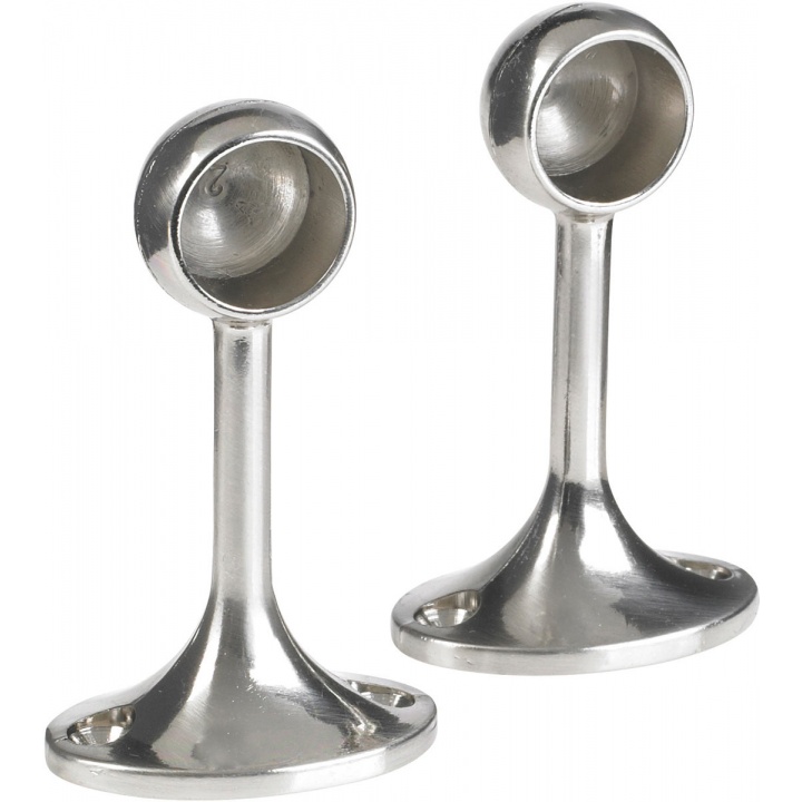 Colorail Deluxe End Bracket Brushed Nickel 25mm Pk 2
