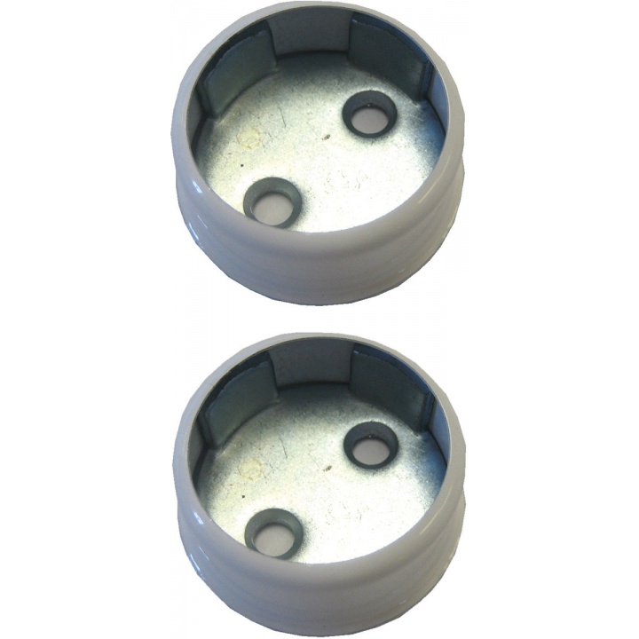 Colorail Invisifix Socket White 25mm Pack of 2