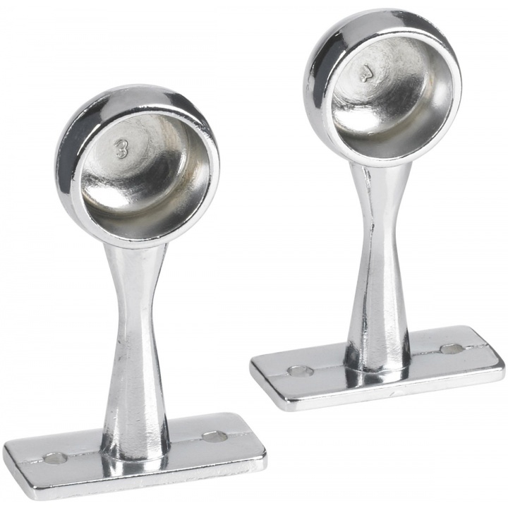 Chrome Colorail Standard End Bracket Pack 2