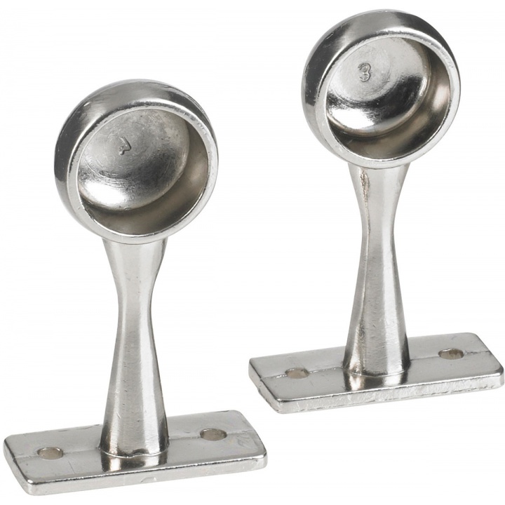 Brushed Nickel Colorail Standard End Bracket Pack 2