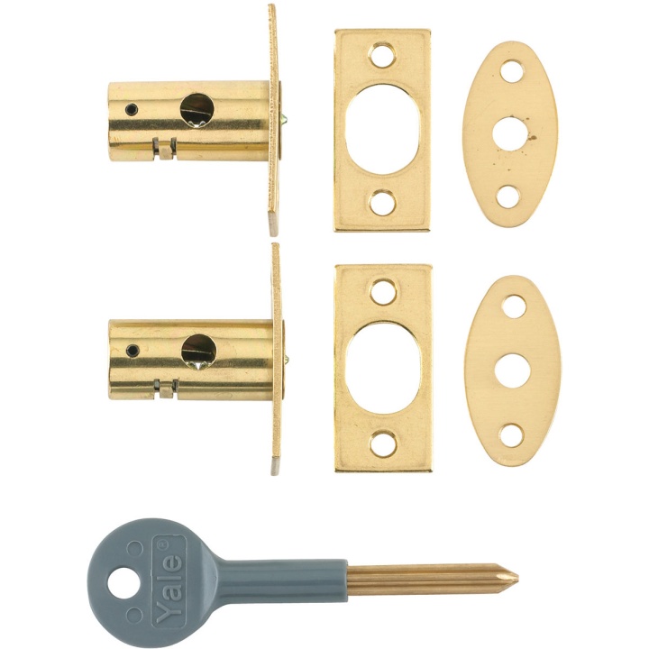 Yale 8001 Window Security Bolt Polished Brass Pk 2
