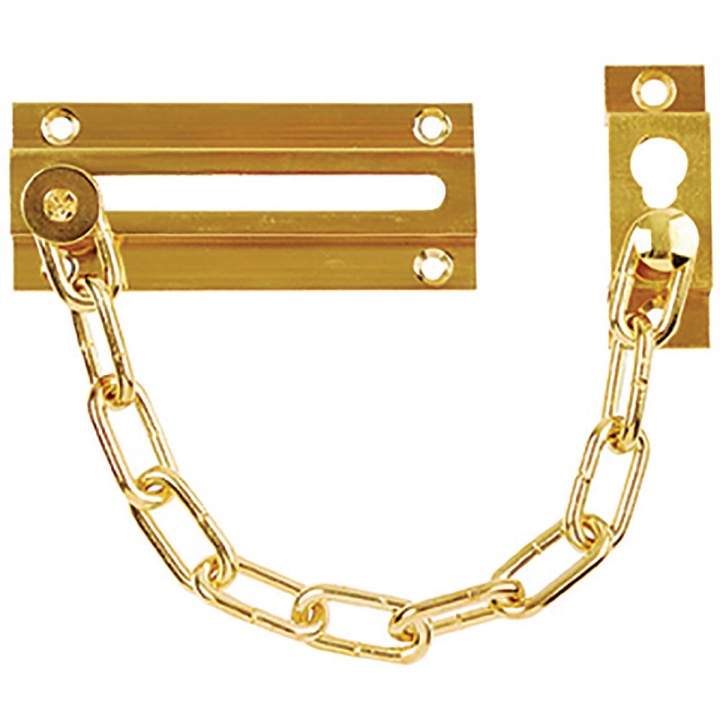 Door Chain Brass Plated