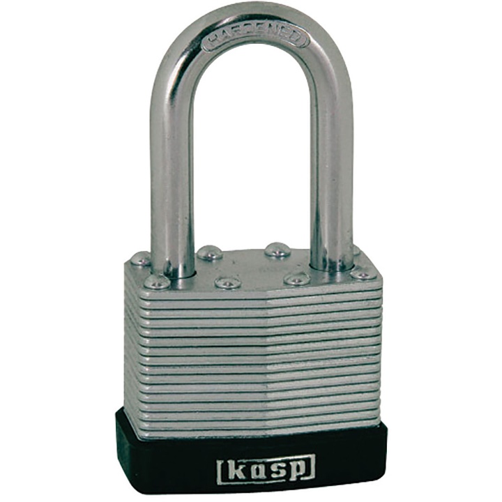Kasp Padlock Long Shackle Laminated 40mm
