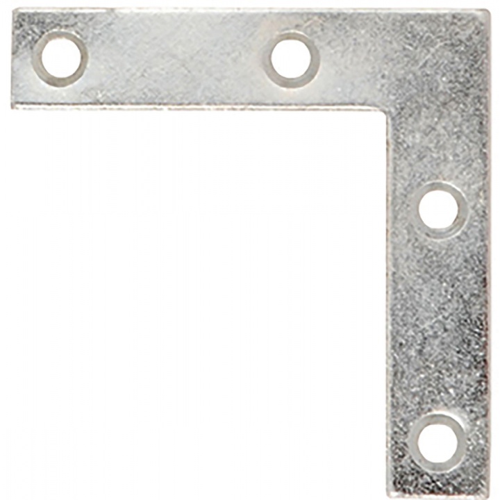 Corner Plate Zinc Plated 75mm (PK 6)