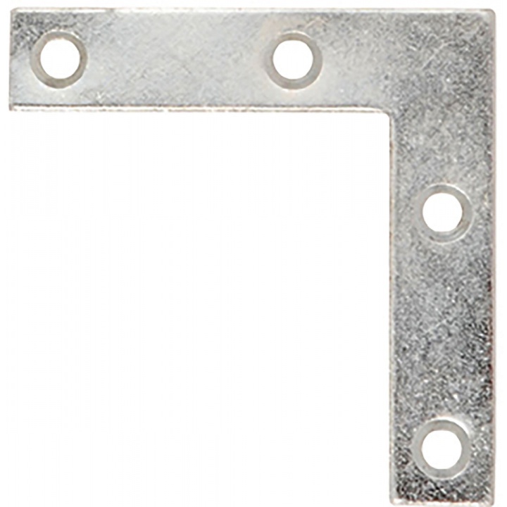 Corner Plate Zinc Plated 100mm (PK 6)