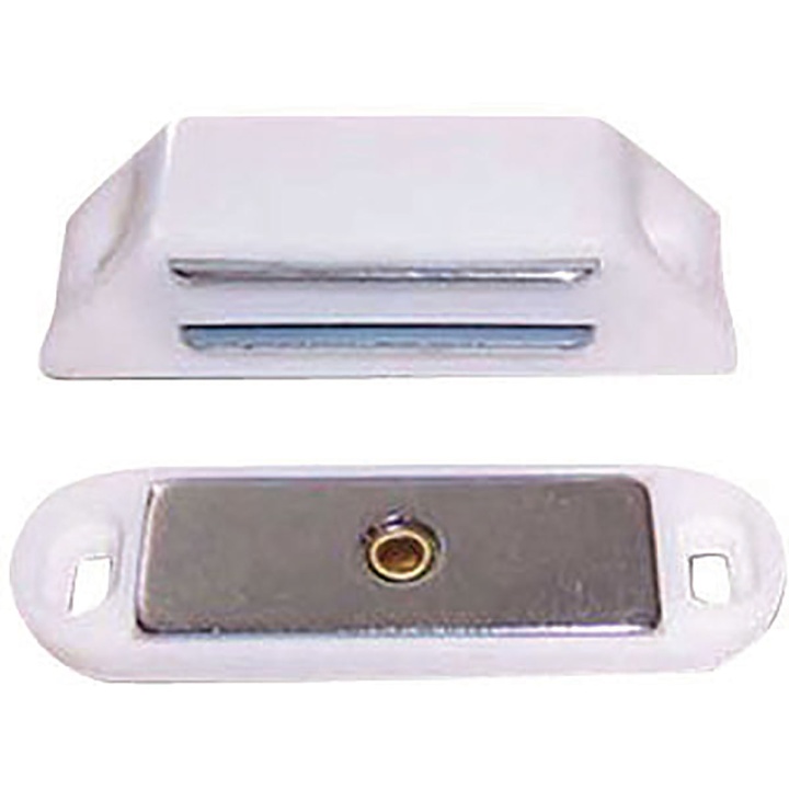 Magnetic Catch Double White Pack 8