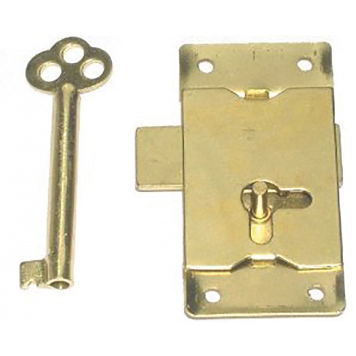 Cupboard Lock Brass 50mm