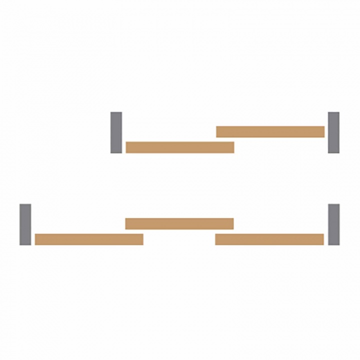 ARES2 sliding wardrobe door gear kit without track