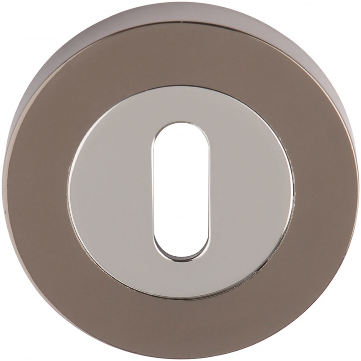 Keyhole Escutcheon Polished Chrome / Black Nickel