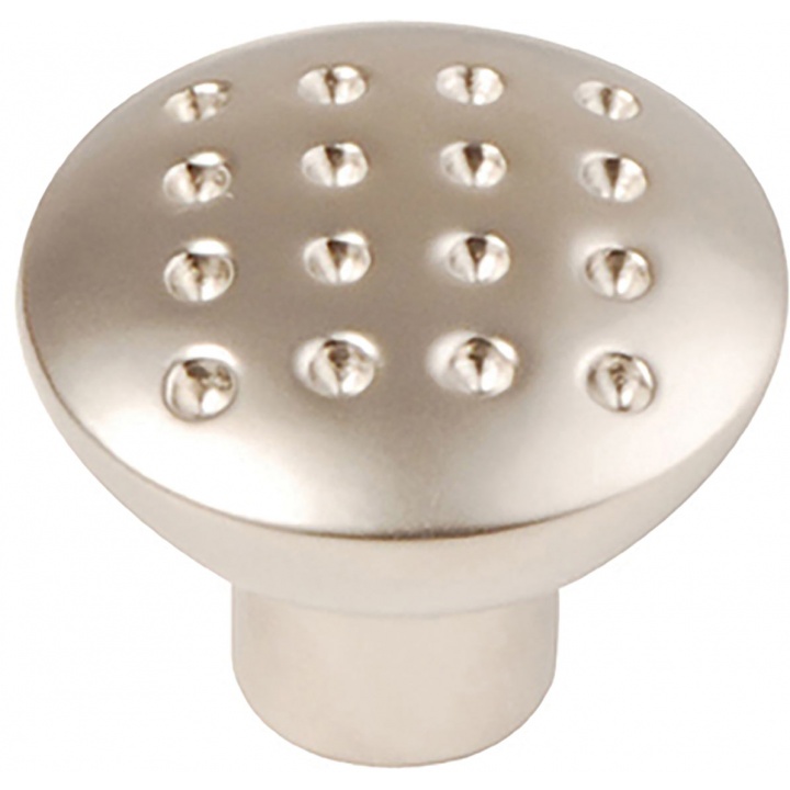 Cupboard Dimple Knob Brushed Nickel 33mm