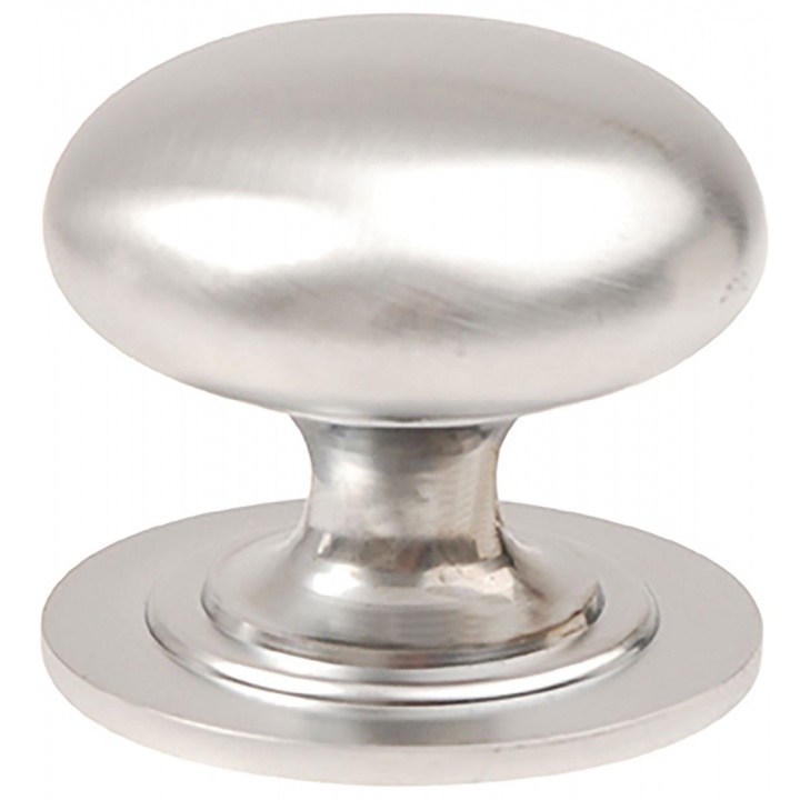 Victorian Cupboard Knob Satin Chrome Pack 2