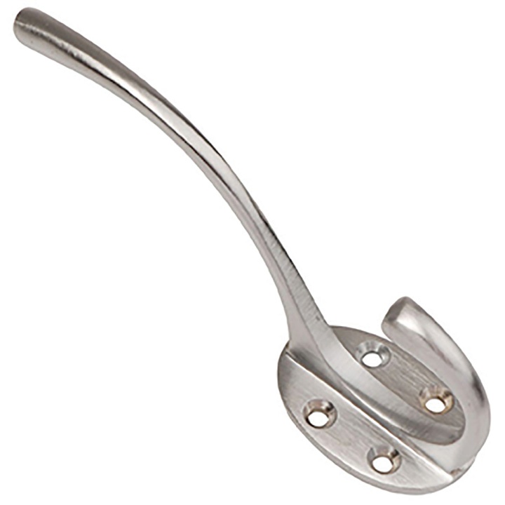 Hat & Coat Hook Satin Chrome Plated