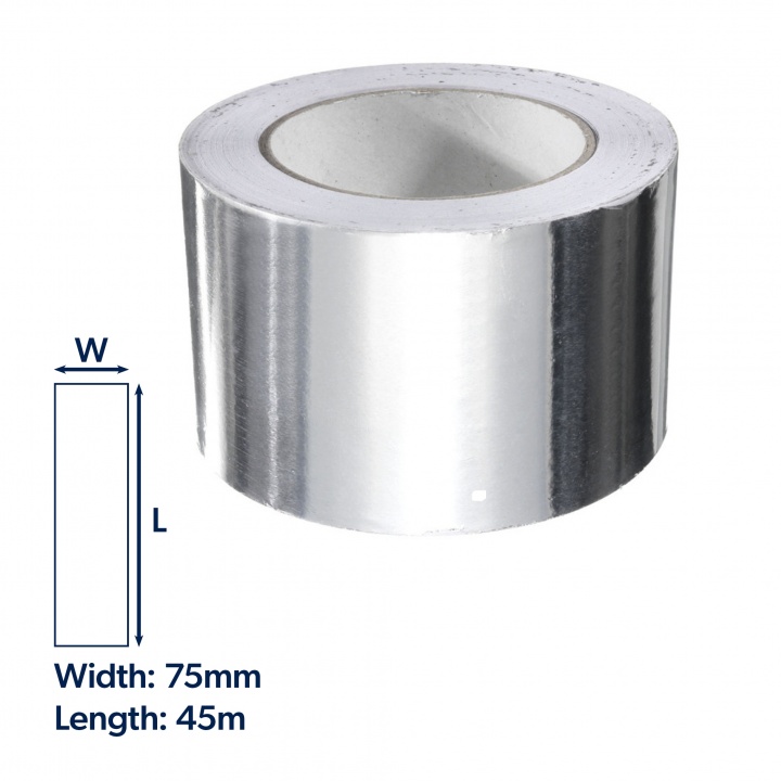 Alumaflex Self Adhesive Foil Faced Tape 75mm x 45m