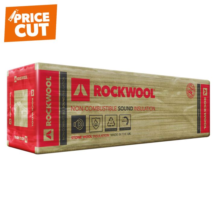 Rockwool Sound Insulation Slab 1200 x 400 x 50mm Covers 5.76m²