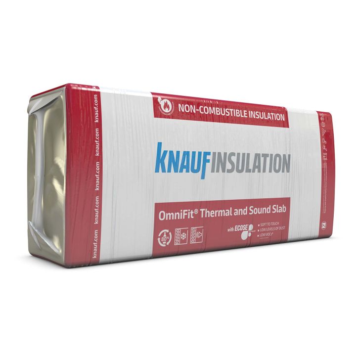 Knauf Insulation OmniFit Thermal & Sound Slab 100 x 600 x 1200mm Covers 4.32m²