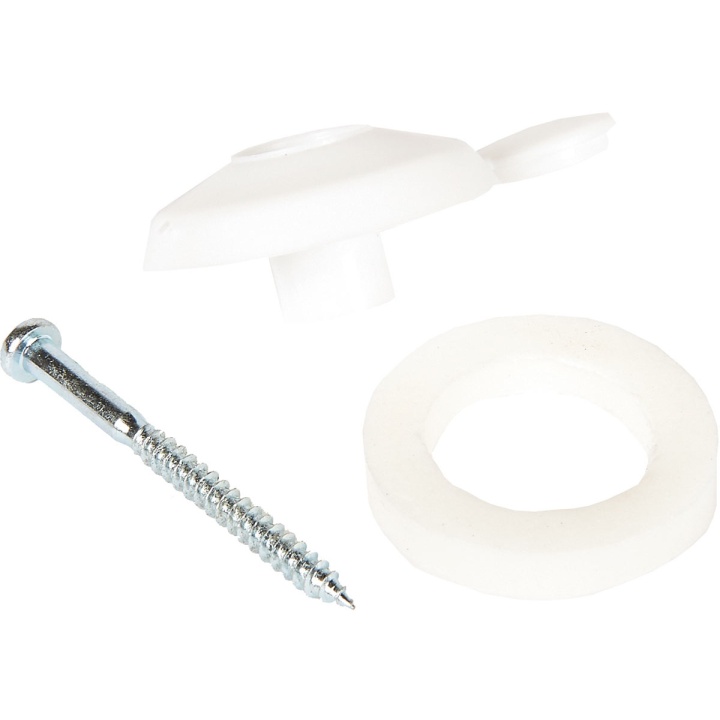 10mm Polycarbonate Fixing Buttons With Sealing Washer & Screw Pack of 10
