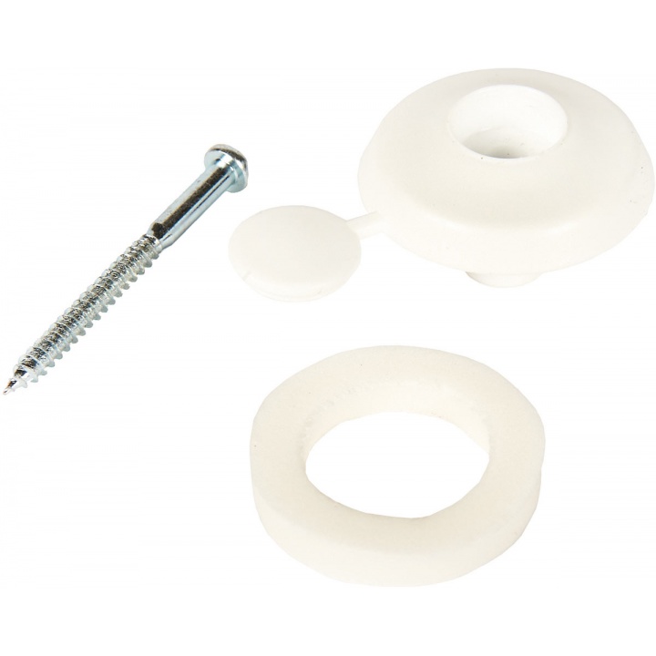 16mm Polycarbonate Fixing Buttons With Sealing Washer & Screw Pack of 10
