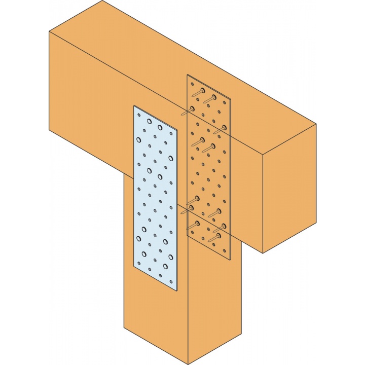 Simpsons Nail Plate Timber Connector Galvanised 100 x 140mm