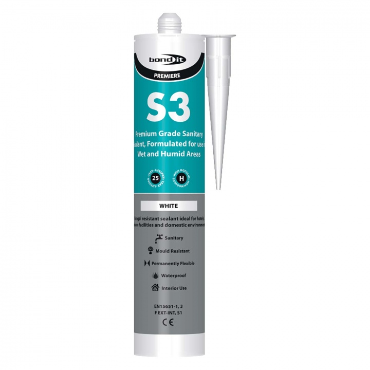 Bond It Sanitary Sealant White 300ml