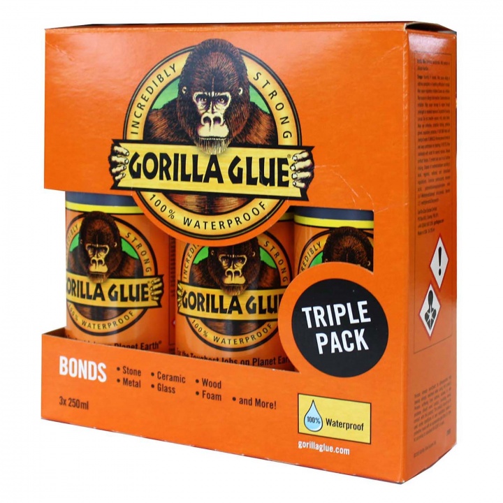 Gorilla Clear Glue 250ml Triple Pack Selco