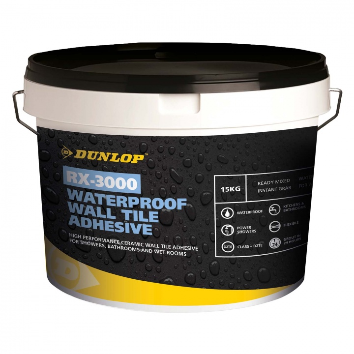 Dunlop RX-3000 Waterproof Wall Tile Adhesive 5kg