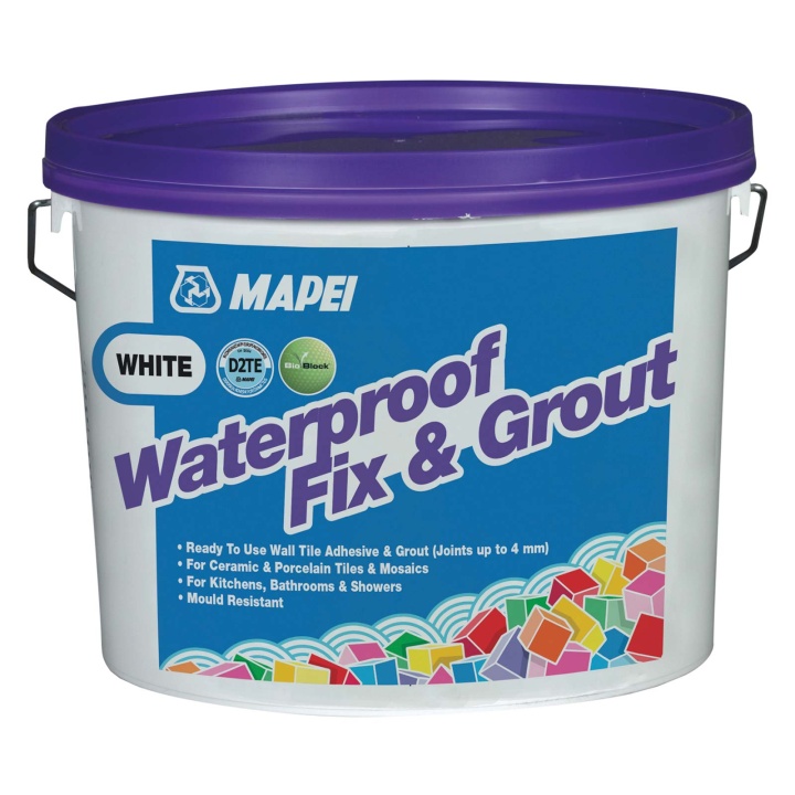 Mapei Waterproof Fix & Grout Wall Tile Adhesive White 1.5kg 