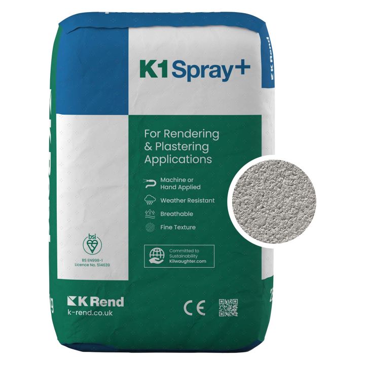 K Rend K1 Spray+ Render Pewter Grey 25kg