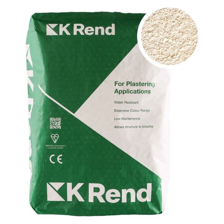 Product image for K Rend Silicone K1 Ivory Scraped Render Coat 25Kg