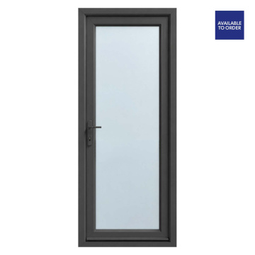 CWG Right Hand Clear Glazed Grey/White uPVC Door