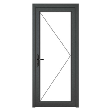 CWG Right Hand Clear Glazed Grey/White uPVC Door