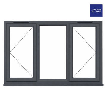 CWG Left & Right Hand Opening Clear Triple Glazed Grey/White uPVC Window 