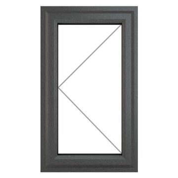 CWG Left Hand Side Hung Clear Triple Glazed Grey/White uPVC Window 