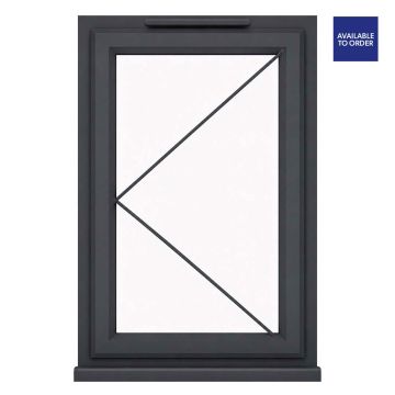 CWG Left Hand Side Hung Clear Triple Glazed Grey/White uPVC Window 