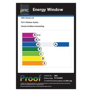 CWG Right Hand Hung with Fixed Panel Clear Triple Glazed White uPVC Window 