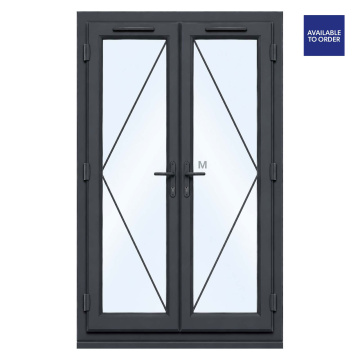 CWG Left Hand Master Clear Triple Glazed Grey/White uPVC French Doors
