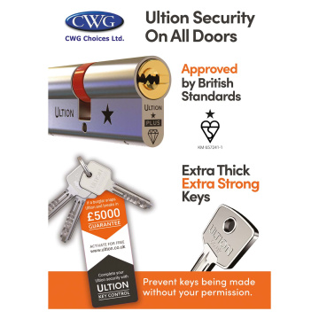 Smart Security Clear Glazed Left-Hung uPVC Door Set 840 x 2085mm