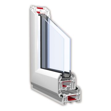 Smart Security Clear Glazed Right-Hung uPVC Window 1190 x 1190mm 