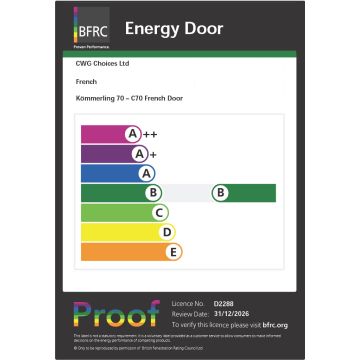CWG Smart Security uPVC Double Glazed French Door Left Hand Master Grey/White Clear Glass